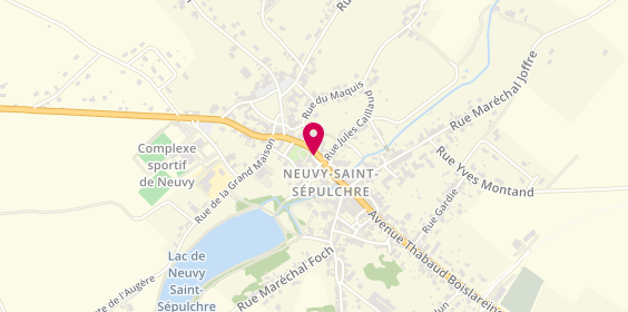 Plan de ARTUS Intérim Neuvy Saint Sépulchre, 18 Rue Emile Forichon, 36230 Neuvy-Saint-Sépulchre