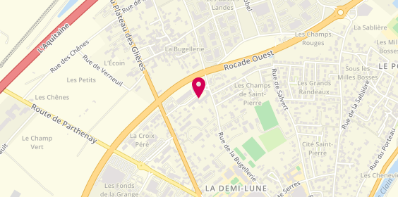 Plan de Actual emploi Poitiers, 62 avenue du plateau des Glières, 86000 Poitiers