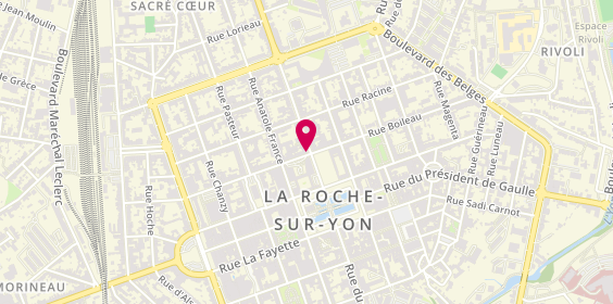 Plan de Abalone Agence d'Emplois la Roche sur Yon, 3 Rue du Maréchal Foch, 85000 La Roche-sur-Yon