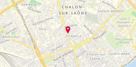 Plan de Triangle Intérim, 20 Rue de la Citadelle, 71100 Chalon-sur-Saône