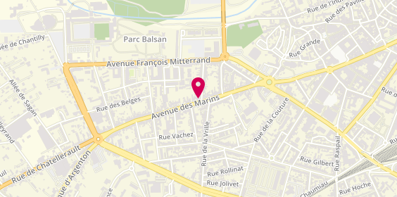 Plan de Interaction Interim - Chateauroux, 74 avenue des Marins, 36000 Châteauroux