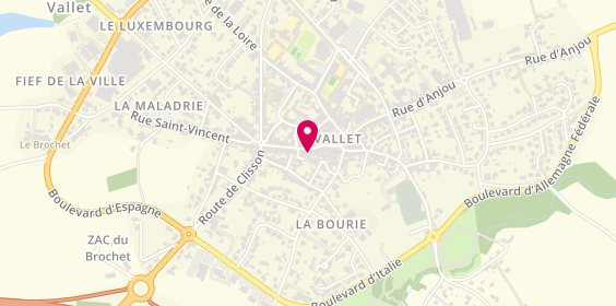 Plan de Adecco Vallet, 15 Rue des Forges, 44330 Vallet