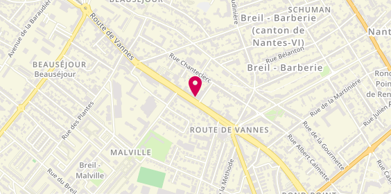 Plan de Artus Intérim Nantes, 38 Route de Vannes, 44100 Nantes