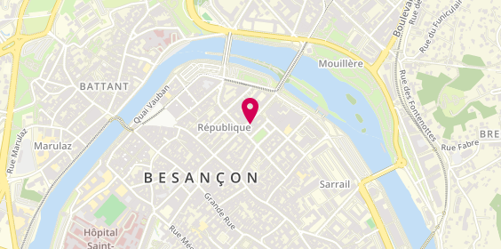 Plan de Actual emploi Besançon, 24 Rue de la République, 25000 Besançon
