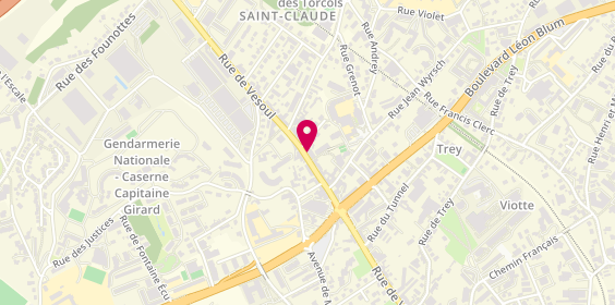 Plan de Proactive RH, 58-60 Rue de Vesoul, 25000 Besançon