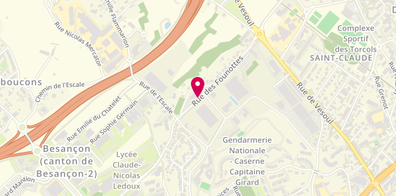 Plan de CRIT Direction Régionale, 48 Rue Founottes, 25000 Besançon
