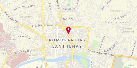Plan de Abalone Agence d'Emplois Romorantin, 71 Rue Georges Clemenceau, 41200 Romorantin-Lanthenay