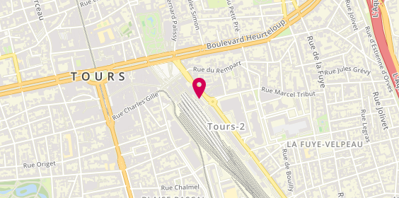 Plan de Temporis, Parking Dépose-Minute Gare Sncf
9 Rue Édouard Vaillant, 37000 Tours