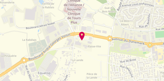 Plan de ISI Intérim, 3 Rue Guy Baillereau, 37540 Saint-Cyr-sur-Loire