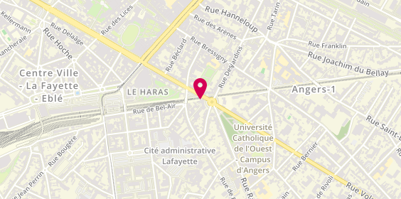 Plan de Agence intérim Synergie Angers, 44 Rue Paul Bert, 49000 Angers