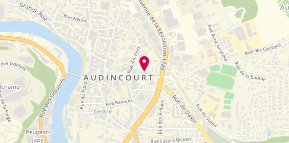 Plan de Aura Intérim & CDI - Audincourt, 35 avenue Aristide Briand, 25400 Audincourt