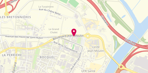 Plan de R.A.S Intérim Angers, 25 Boulevard Jean Moulin, 49100 Angers