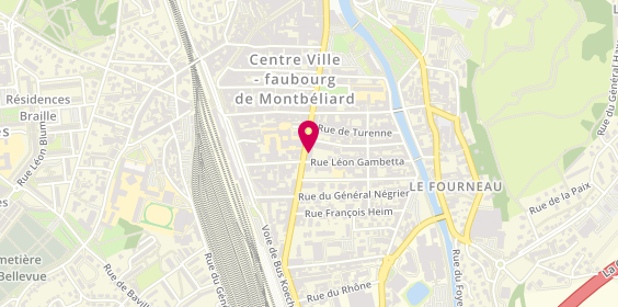 Plan de Actua Agence d'Intérim Belfort, 19 Faubourg de Montbéliard, 90000 Belfort
