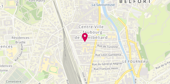 Plan de Paul Cramatte Intérim, 15 Rue Thiers, 90000 Belfort