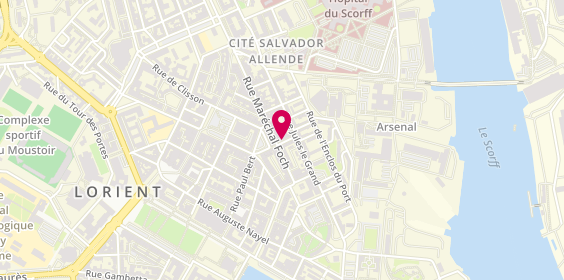 Plan de NOVI intérim, 2 Rue Georges Gaigneux, 56100 Lorient