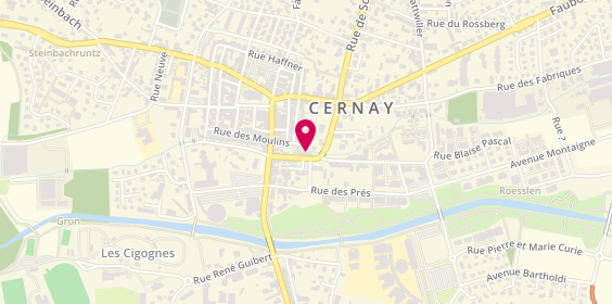 Plan de Adecco Cernay, 9 Rue James Barbier, 68700 Cernay