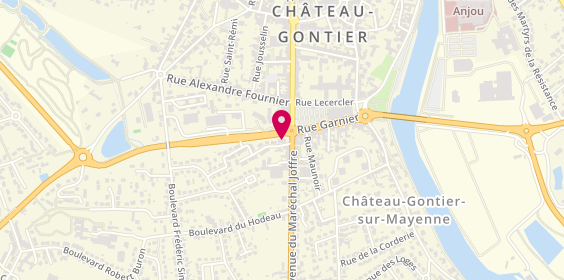 Plan de Abalone Agence d'Emplois Château-Gontier, 20, Bis avenue du Maréchal Joffre, 53200 Château-Gontier-sur-Mayenne