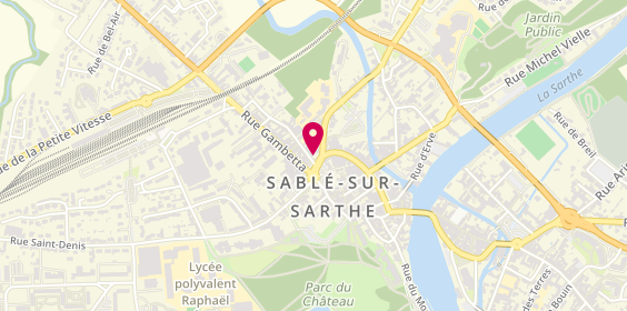 Plan de Agence intérim Synergie Sablé sur Sarthe, 29 place du Champ de Foire, 72300 Sablé-sur-Sarthe