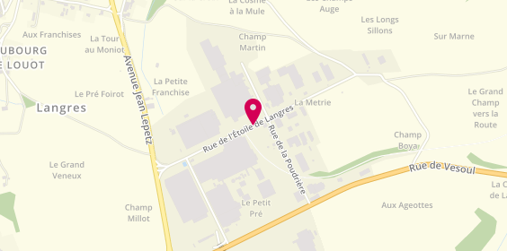 Plan de Randstad Inhouse, Zone Industrielle Les Franchises
Rue de l'Étoile de Langres, 52200 Langres