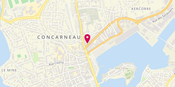 Plan de Agence intérim Synergie Concarneau, 5 avenue Alain le Lay, 29900 Concarneau