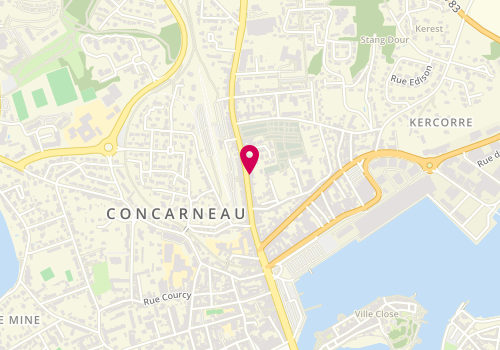 Plan de Interaction Interim - Concarneau, 56 avenue de la Gare, 29900 Concarneau