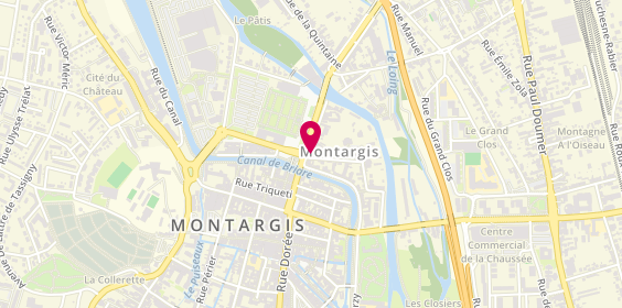 Plan de Agence intérim Synergie Montargis, 6 Boulevard Paul Baudin, 45200 Montargis