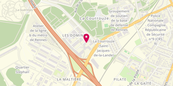 Plan de Agence intérim Synergie St Jacques de la Lande, 1 Rue Louis Braille, 35136 Saint-Jacques-de-la-Lande