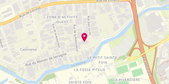 Plan de Ergalis Grande Distribution Rennes, 1 Rue Jean le Ho, 35000 Rennes