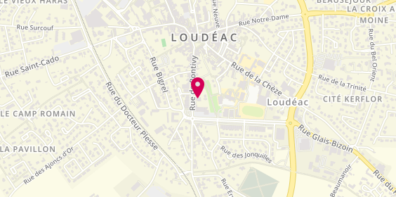 Plan de Adecco Loudéac, 27 Rue de Pontivy, 22600 Loudéac