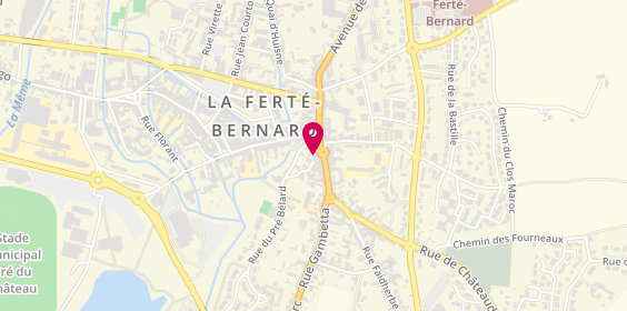 Plan de Agence intérim Synergie la Ferté Bernard, 10 place Ledru Rollin, 72400 La Ferté-Bernard