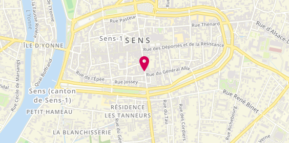 Plan de Actua Agence d'Intérim Sens, 20 Rue de la République, 89100 Sens