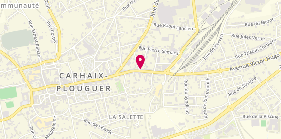 Plan de Flèche Intérim Poher, 27 avenue du Général de Gaulle, 29270 Carhaix-Plouguer