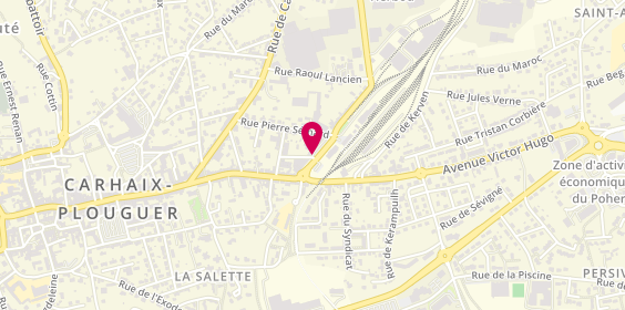 Plan de SATO Intérim, 7 place de la Gare, 29270 Carhaix-Plouguer