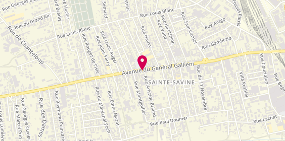 Plan de R.A.S Intérim Troyes, 75 avenue du Général Gallieni, 10300 Sainte-Savine