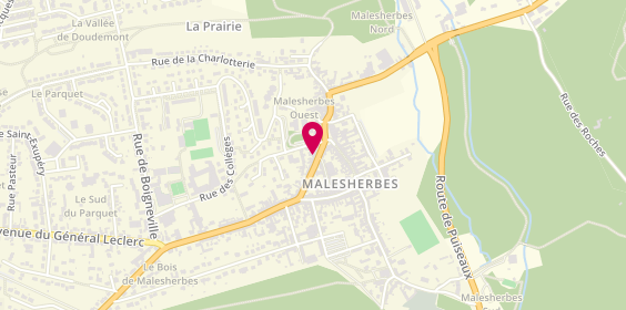 Plan de Adecco Malesherbes, 12 Rue Saint-Eloi, 45330 Le Malesherbois