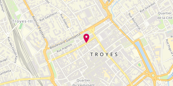 Plan de Triangle Travail Temporaire, 55 Rue Général de Gaulle, 10000 Troyes