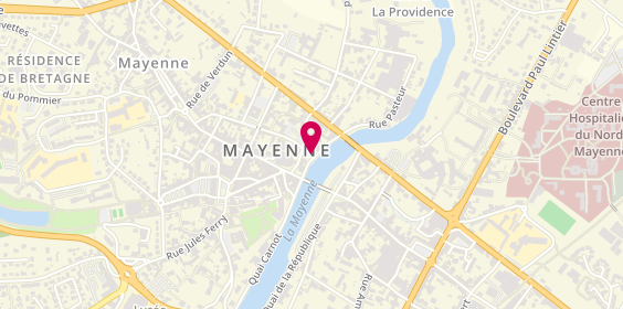 Plan de Adecco, 10 Quai de Devizes, 53100 Mayenne