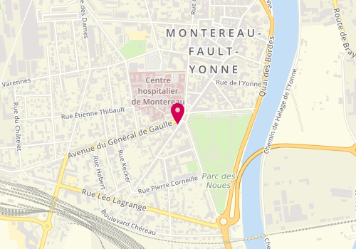 Plan de Start People, 1 Avenue du Général de Gaulle place Jacques Lepesme, 77130 Montereau-Fault-Yonne