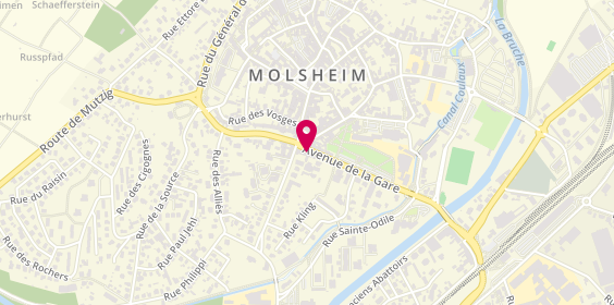 Plan de Adecco Molsheim, 4 avenue de la Gare, 67120 Molsheim