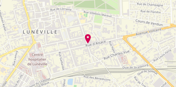 Plan de FR'2i Intérim Lunéville - Groupe Partego, 65 Rue d'Alsace, 54300 Lunéville