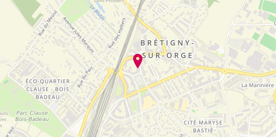 Plan de Agence intérim Synergie Brétigny sur Orge, 14 Rue de la Paix, 91220 Brétigny-sur-Orge