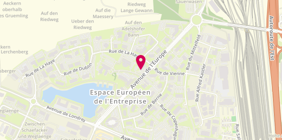 Plan de IDEA SERVICE Intérim & recrutement CDD/CDI, 22 A avenue de l'Europe, 67300 Schiltigheim