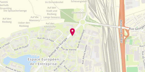 Plan de Ergalis Grande Distribution Strasbourg, 25 avenue de l'Europe, 67300 Schiltigheim