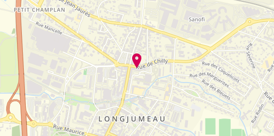 Plan de R.A.S Intérim Longjumeau, 10 Rue de Chilly, 91160 Longjumeau