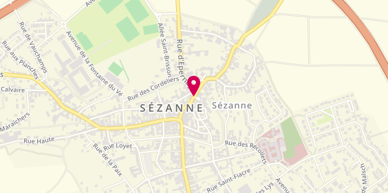 Plan de Adecco Sézanne, 21 Rue de la Halle, 51120 Sézanne