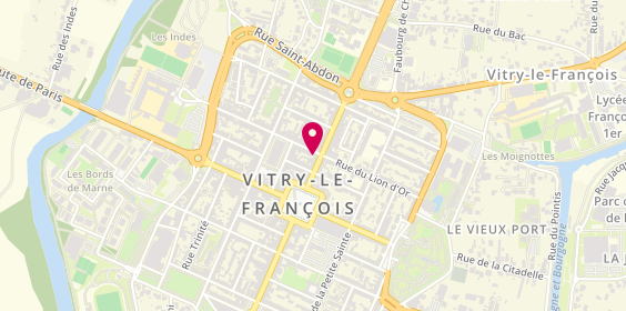 Plan de Agence intérim Synergie Vitry-le-François, 13 grande Rue de Vaux, 51300 Vitry-le-François