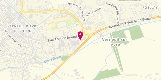 Plan de SOS Verneuil Interim, 626 Rue Aristide Briand, 27130 Verneuil d'Avre et d'Iton