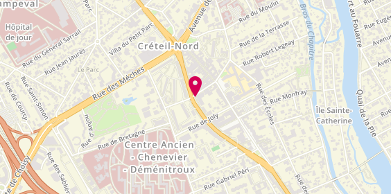 Plan de Adecco, 33 avenue Pierre Brossolette, 94000 Créteil