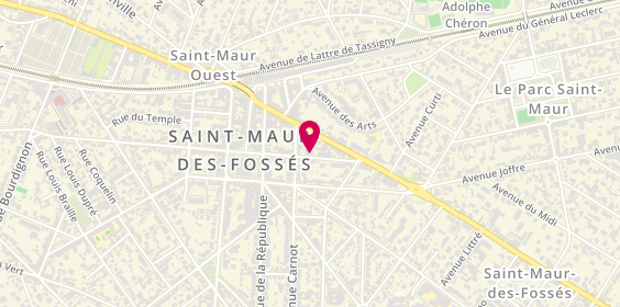 Plan de STI Intérim, 81 avenue Victor Hugo, 94100 Saint-Maur-des-Fossés