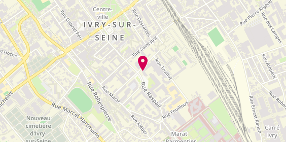Plan de Adecco, 23 Rue Raspail, 94200 Ivry-sur-Seine
